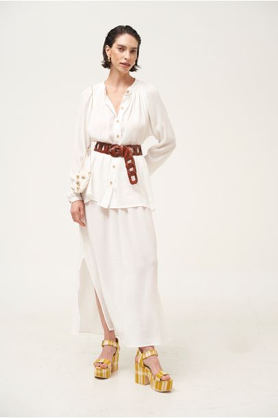 Camisa Opalina All Most Vintage + Savy - OFF WHITE
