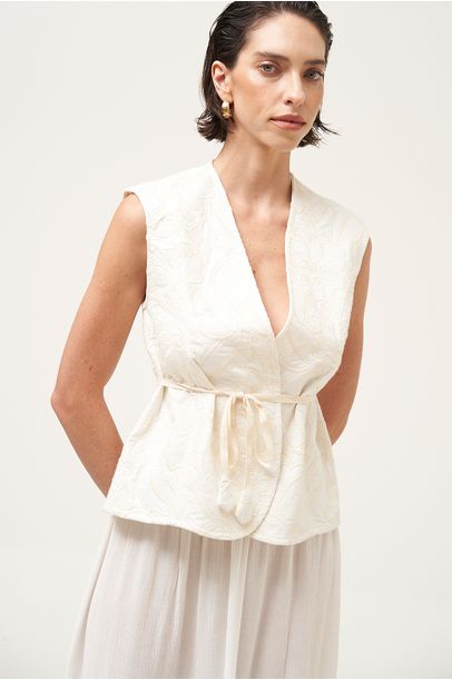 Colete White Lotus All Most Vintage - Off White