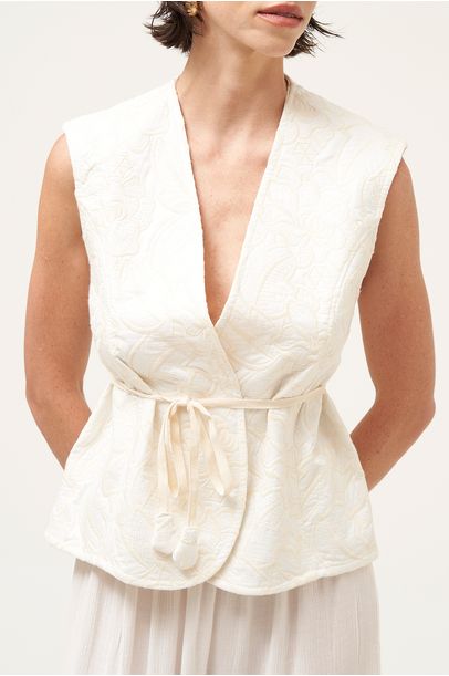 Colete White Lotus All Most Vintage - Off White