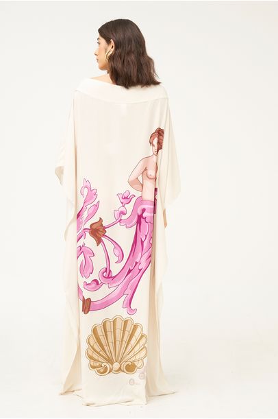 Kaftan Longo Hera Adriana Degreas - OFF WHITE