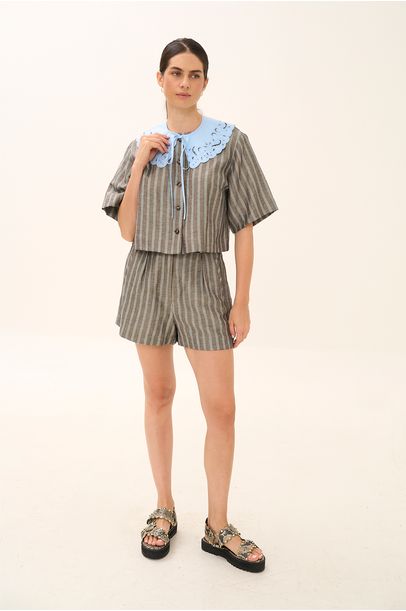 Shorts Alfaiataria Raya Nk - MULTICOLORIDO