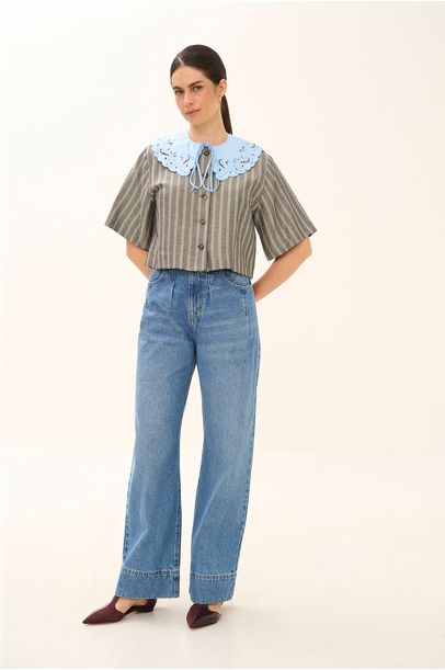 Calca Jeans Fivela Maju Nk - JEANS