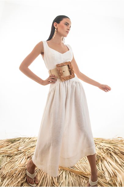 Vestido Olívea Off White Rebeca Sampaio - Off White