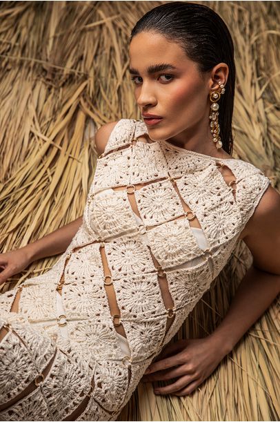 Vestido Argola Off White Rebeca Sampaio - Off White