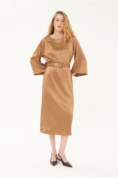 Vestido Arts & Crafts All Most Vintage - MARROM