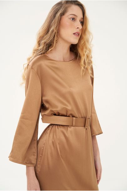 Vestido Arts & Crafts All Most Vintage - MARROM