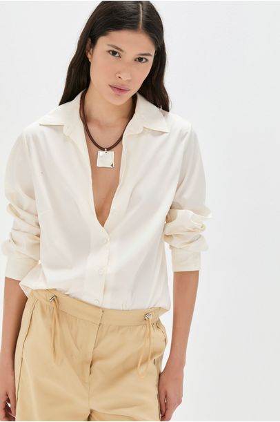 Camisa Camille Cris Barros - Off White