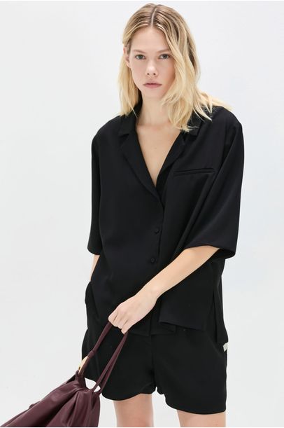 Camisa Ofelia Cris Barros - Preto