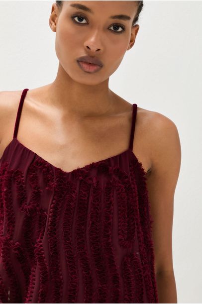 Vestido Francesca Longo Cris Barros - Tinto