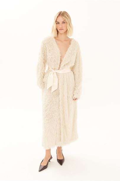 Casaco Plume Framed - OFF WHITE