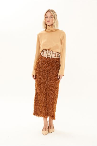 Blusa Gola Alta Fillamê Framed - BEGE