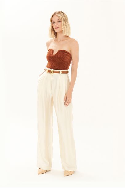 Calca Alfaiataria Rae Framed - Off White