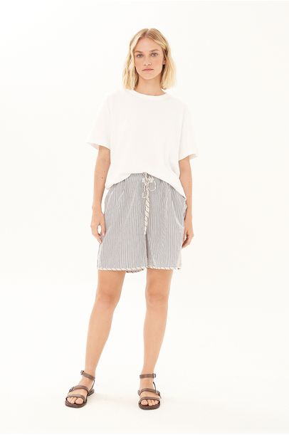 T-Shirt Oversized Women Branco Egrey - Branco