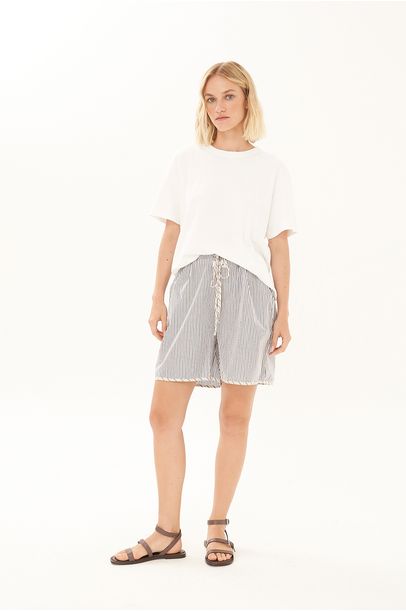 T-Shirt Oversized Women Branco Egrey - Branco