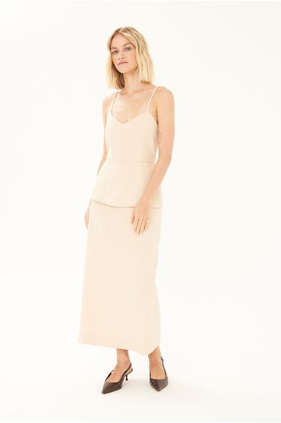 Vestido Midi Milo Clemence - BEGE