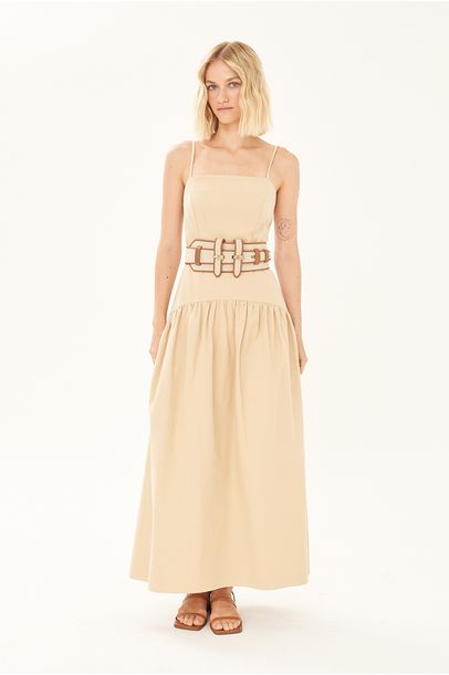 Vestido Midi Maran Clemence - BEGE