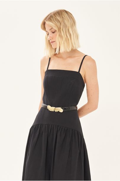 Vestido Midi Maran Clemence - PRETO