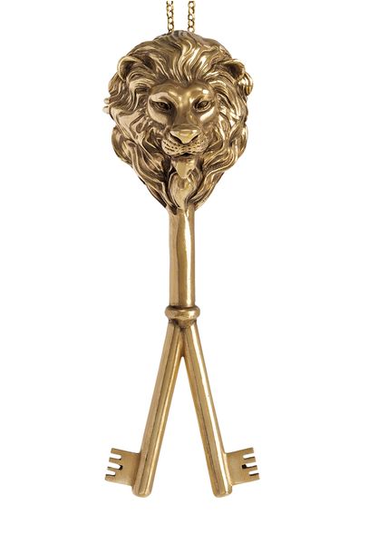 Pingente Chave Dupla Dourado Mika Ferrari - Dourado