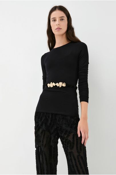 Top Villanueva Cris Barros - Preto