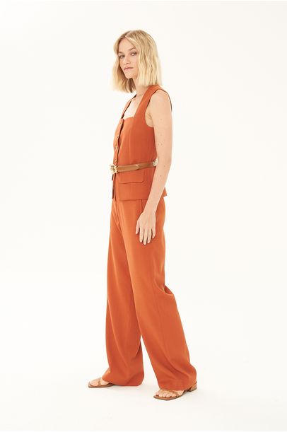 Calça Alfaiataria Milo Clemence - TERRACOTA