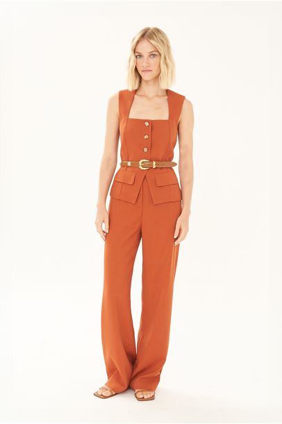 Calça Alfaiataria Milo Clemence - TERRACOTA
