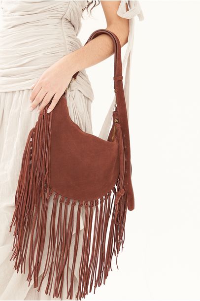 Bolsa Franjas Inca Nohma - MARROM