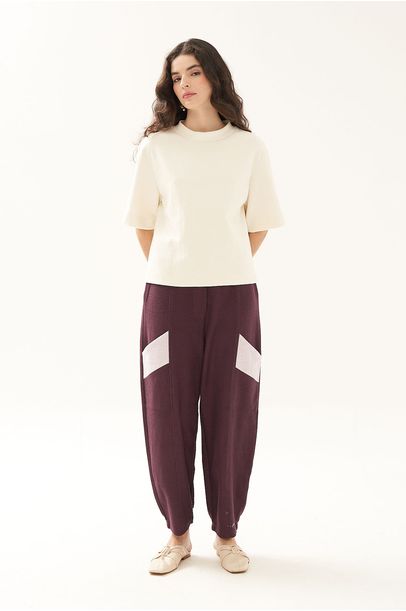 Calça Reta Interpretar A.Niemeyer - ROXO