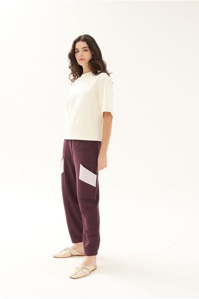 Calça Reta Interpretar A.Niemeyer - ROXO