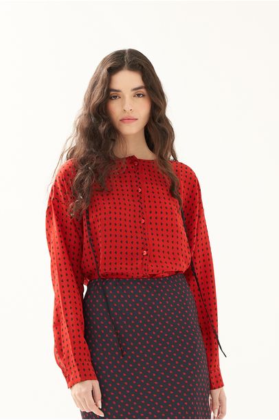 Camisa Ml Galena Le Soleil D'ete - VERMELHO