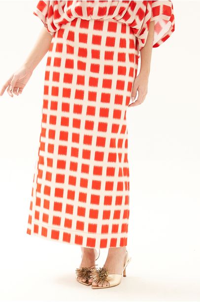 Saia Midi Pippa Le Soleil D'ete - VERMELHO