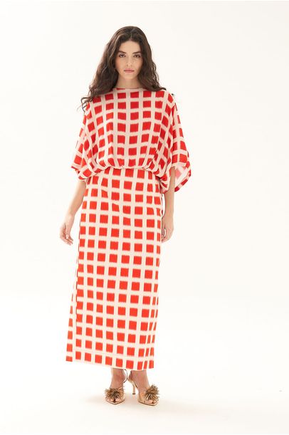 Saia Midi Pippa Le Soleil D'ete - VERMELHO