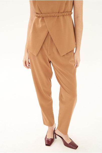 Calça Cigarrete Lígia Aleha - MARROM