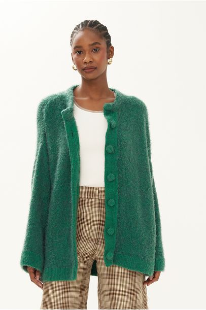 Cardigan Arts & Crafts All Most Vintage - VERDE