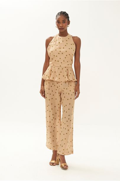 Conjunto Polka Dots Bege All Most Vintage - POA