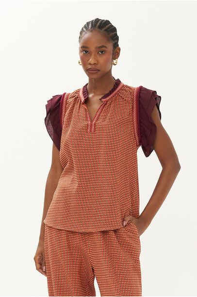Blusa Mc Helena Savy - TERRACOTA