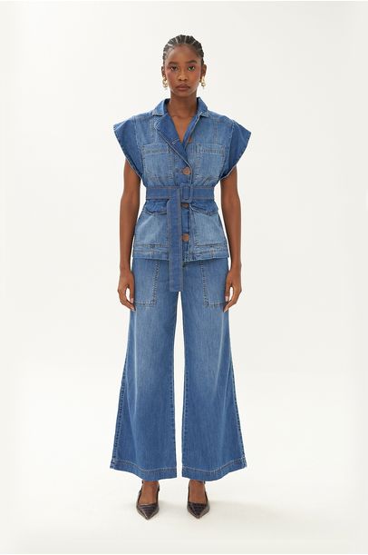 Calça Jeans Dandi Denim Norah Jour Et Nuit - AZUL