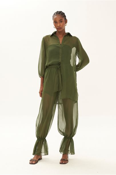 Calça Clochard Lisos Adriana Degreas - VERDE
