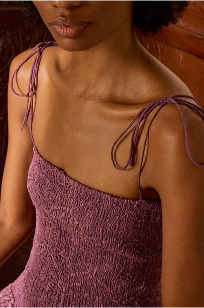 Vestido Longo Renda Webb Paula Raia - LILAS