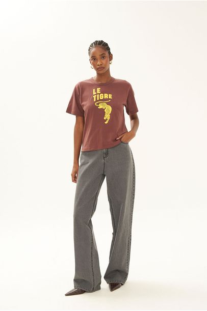 T-Shirt Le Tigre Caché - MARROM