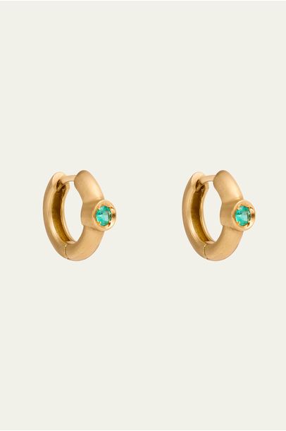 Brincos Mimi Emeralds Victoria Yazbek - Dourado