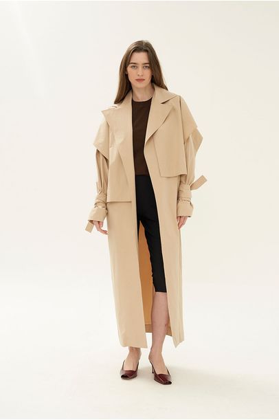 Trench Coat Veil Francesca - BEGE