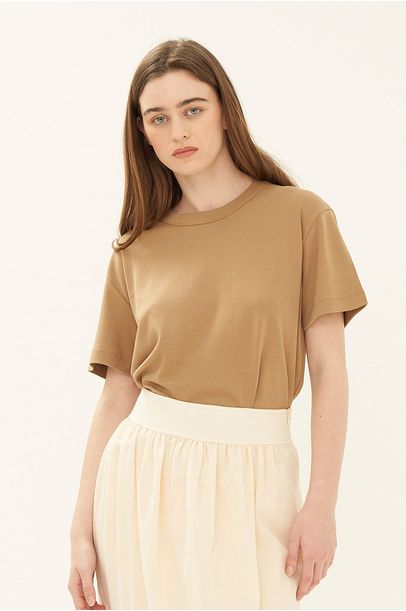 T-Shirt Oversized Women Egrey - BEGE