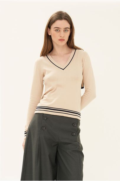Blusa Manga Longa Darlene Le Soleil D'ete - OFF WHITE