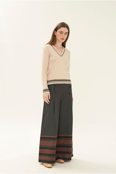 Blusa Manga Longa Darlene Le Soleil D'ete - OFF WHITE