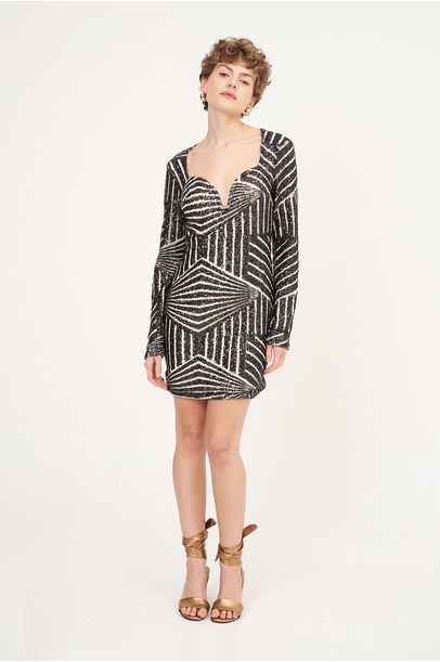 Vestido Mini Pb Loop Vintage - PRETO