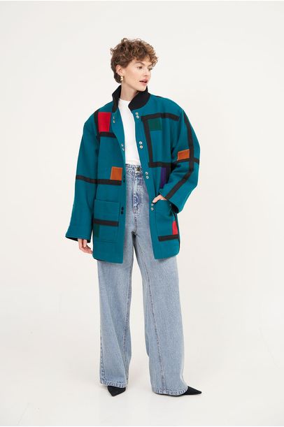 Casaco La Modrian Loop Vintage - MULTICOLORIDO