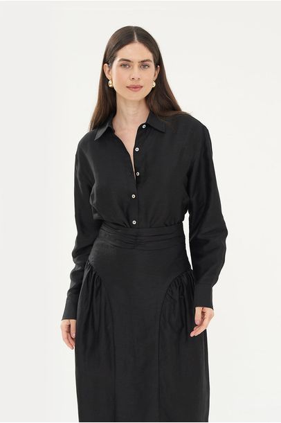 Camisa Leine Framed - PRETO