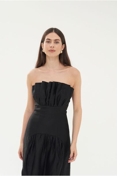 Vestido Midi Leine Framed - PRETO