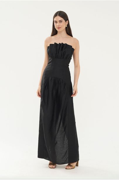 Vestido Midi Leine Framed - PRETO