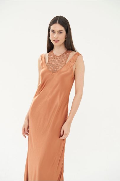 Vestido Midi Fillamê Framed - COBRE